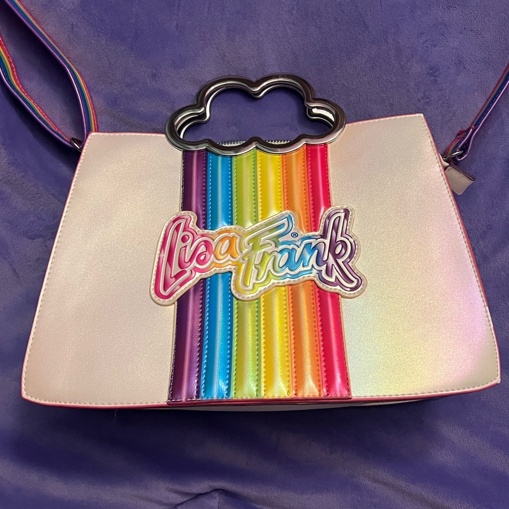 Lisa Frank Pink and Black Crossbody Bag with Playful Design